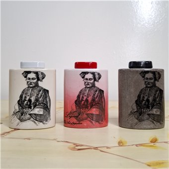 Danny's Fine Porcelain Home Decor Danny's Fine Porcelain Porcelain Set of 3 Bottle Jars Portrait Iii - B880 - CLOSEOUT SAMPLE SALE