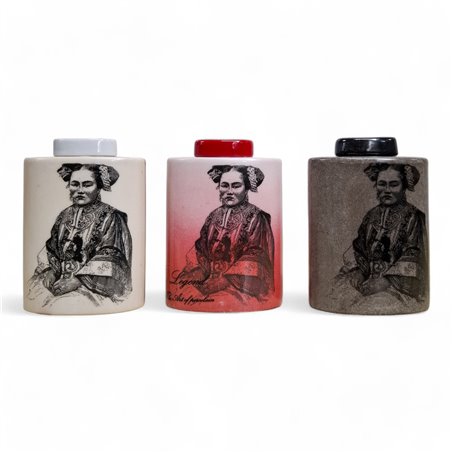 Danny's Fine Porcelain Home Decor Danny's Fine Porcelain Porcelain Set of 3 Bottle Jars Portrait Iii - B880 - CLOSEOUT SAMPLE SALE