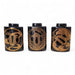 Danny's Fine Porcelain Home Decor Danny's Fine Porcelain Porcelain Set of 3 Jars Black and Gold - B880 - CLOSEOUT SAMPLE SALE