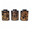 Danny's Fine Porcelain Home Decor Danny's Fine Porcelain Porcelain Set of 3 Jars Black and Gold - B880 - CLOSEOUT SAMPLE SALE
