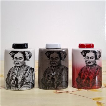 Danny's Fine Porcelain Home Decor Danny's Fine Porcelain Porcelain Set of 3 Jars Portrait Iii - B880 - CLOSEOUT SAMPLE SALE