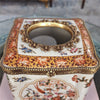 Danny's Fine Porcelain Home Decor Danny's Fine Porcelain Porcelain Square Hinged Tissue Box with Bronze Ormolu - Regency