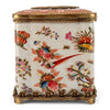 Danny's Fine Porcelain Home Decor Danny's Fine Porcelain Porcelain Square Hinged Tissue Box with Bronze Ormolu - Regency