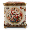 Danny's Fine Porcelain Home Decor Danny's Fine Porcelain Porcelain Square Hinged Tissue Box with Bronze Ormolu - Regency