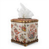 Danny's Fine Porcelain Home Decor Danny's Fine Porcelain Porcelain Square Hinged Tissue Box with Bronze Ormolu - Regency