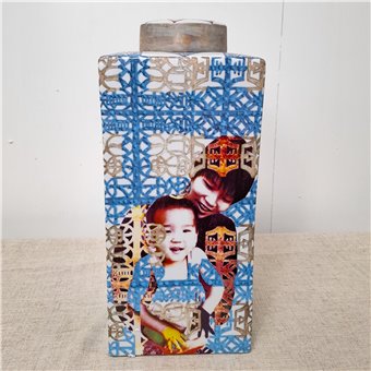 Danny's Fine Porcelain Home Decor Danny's Fine Porcelain Porcelain Square Jar Portrait Iv - B316 - CLOSEOUT SAMPLE SALE