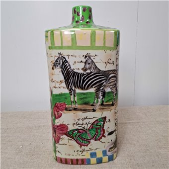 Danny's Fine Porcelain Home Decor Danny's Fine Porcelain Porcelain Square Vase Safari [le] - A54 - CLOSEOUT SAMPLE SALE