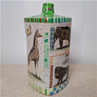 Danny's Fine Porcelain Home Decor Danny's Fine Porcelain Porcelain Square Vase Safari [le] - A54 - CLOSEOUT SAMPLE SALE
