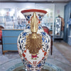 Danny's Fine Porcelain Home Decor Danny's Fine Porcelain Porcelain Swan Handle Vase with Bronze Ormolu - Blossom Scroll