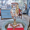 Danny's Fine Porcelain Home Decor Danny's Fine Porcelain Porcelain Swan Handle Vase with Bronze Ormolu - Blossom Scroll