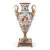 Danny's Fine Porcelain Home Decor Danny's Fine Porcelain Porcelain Swan Handle Vase with Bronze Ormolu - Blossom Scroll