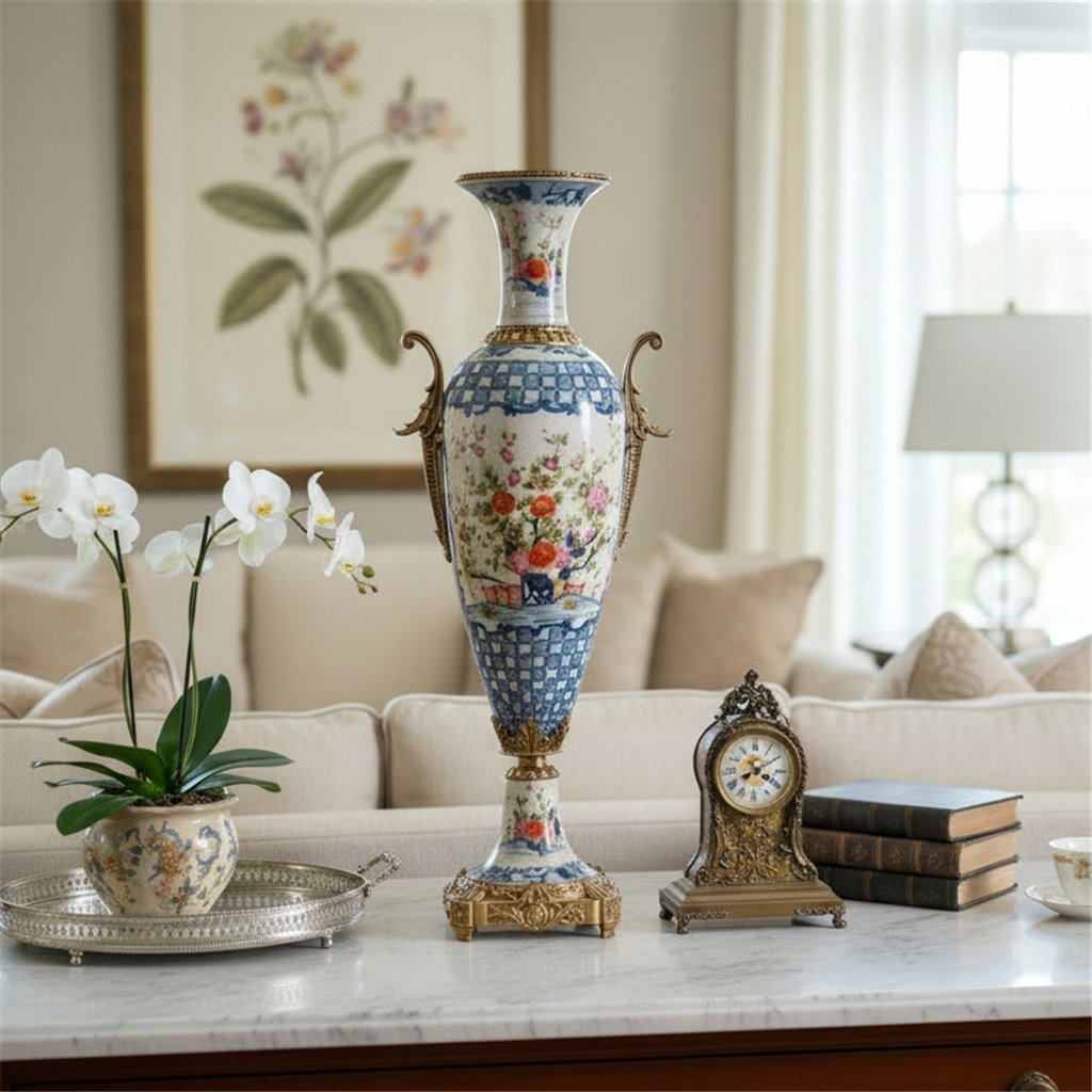 Danny's Fine Porcelain Home Decor Danny's Fine Porcelain Porcelain Tall Vase