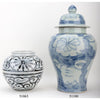 Danny's Fine Porcelain Home Decor Danny's Fine Porcelain Porcelain Temple Jar - Blue And White Mud Stepping Style 51100