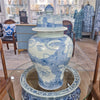 Danny's Fine Porcelain Home Decor Danny's Fine Porcelain Porcelain Temple Jar - Blue And White Mud Stepping Style 51100