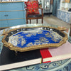 Danny's Fine Porcelain Home Decor Danny's Fine Porcelain Porcelain Tray with Bronze Ormolu - Azure Pagoda