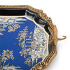 Danny's Fine Porcelain Home Decor Danny's Fine Porcelain Porcelain Tray with Bronze Ormolu - Azure Pagoda