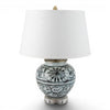 Danny's Fine Porcelain Home Decor Danny's Fine Porcelain Porcelain Vase Lamp - Grey and White[2-847-17]