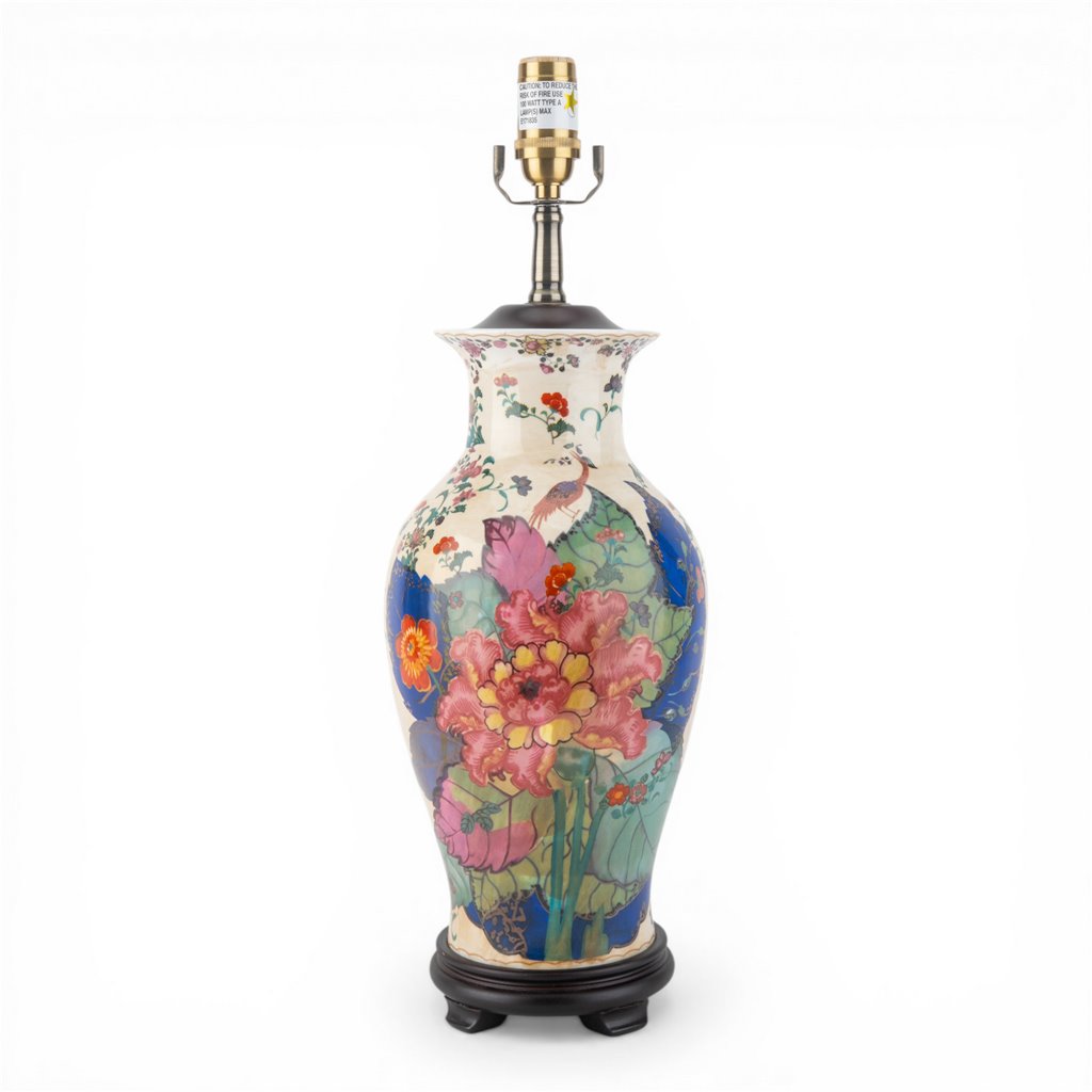 Danny's Fine Porcelain Home Decor Danny's Fine Porcelain Porcelain Vase Lamp - Tobacco Leaf[108-17-Be]