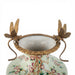 Danny's Fine Porcelain Home Decor Danny's Fine Porcelain Porcelain Vase with Ormolu Dragonfly Handles-Floral Vine