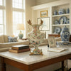 Danny's Fine Porcelain Home Decor Danny's Fine Porcelain Porcelain Vase with Ormolu Dragonfly Handles-Floral Vine