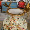 Danny's Fine Porcelain Home Decor Danny's Fine Porcelain Porcelain Vase with Ormolu Dragonfly Handles-Floral Vine