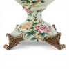 Danny's Fine Porcelain Home Decor Danny's Fine Porcelain Porcelain Vase with Ormolu Dragonfly Handles-Floral Vine