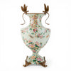 Danny's Fine Porcelain Home Decor Danny's Fine Porcelain Porcelain Vase with Ormolu Dragonfly Handles-Floral Vine