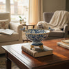 Danny's Fine Porcelain Home Decor Danny's Fine Porcelain Porcelain Vase with Ormolu Handles-Blue Bird