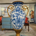 Danny's Fine Porcelain Home Decor Danny's Fine Porcelain Porcelain Vase with Ormolu Handles-Blue Bird