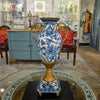 Danny's Fine Porcelain Home Decor Danny's Fine Porcelain Porcelain Vase with Ormolu Handles-Blue Bird