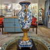 Danny's Fine Porcelain Home Decor Danny's Fine Porcelain Porcelain Vase with Ormolu Handles-Blue Bird