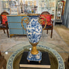 Danny's Fine Porcelain Home Decor Danny's Fine Porcelain Porcelain Vase with Ormolu Handles-Blue Bird