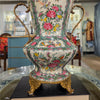 Danny's Fine Porcelain Home Decor Danny's Fine Porcelain Porcelain Vase with Ormolu Handles-Rose Medallion