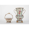 Danny's Fine Porcelain Home Decor Danny's Fine Porcelain Porcelain Vase with Ormolu Handles-Rose Medallion