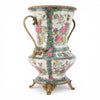 Danny's Fine Porcelain Home Decor Danny's Fine Porcelain Porcelain Vase with Ormolu Handles-Rose Medallion