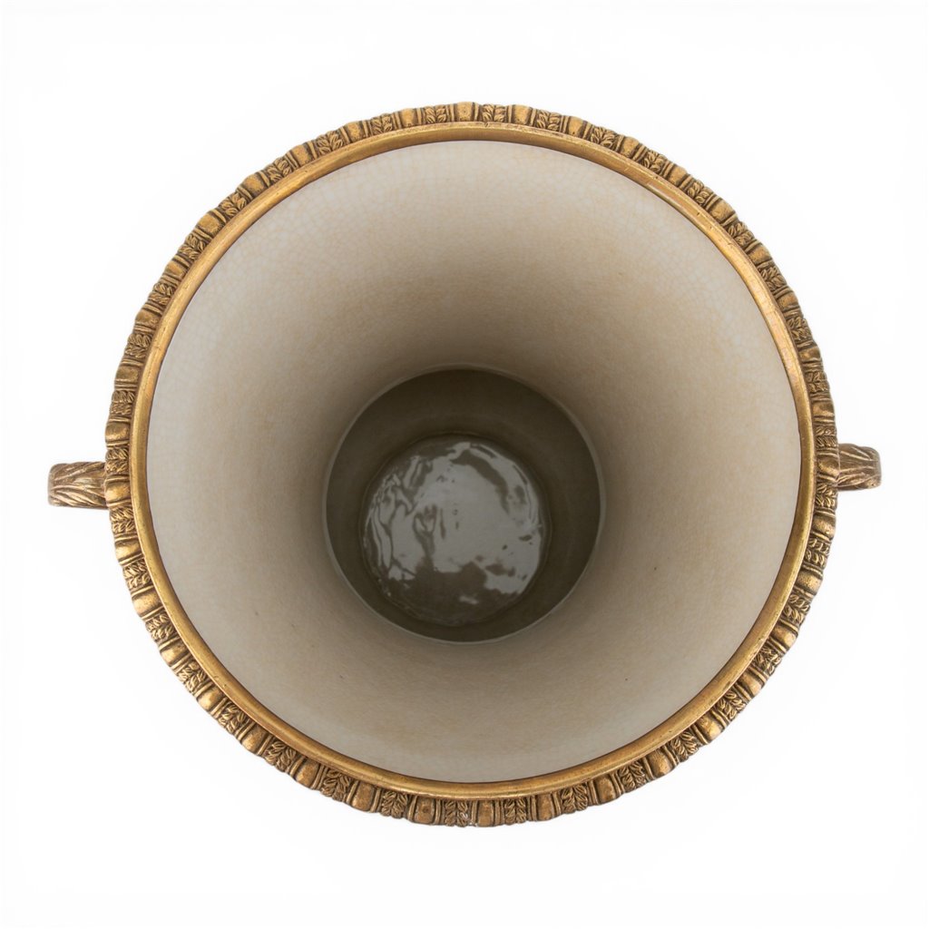 Danny's Fine Porcelain Home Decor Danny's Fine Porcelain Porcelain Vase with Ormolu Handles-Rose Medallion