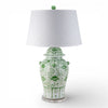 Danny's Fine Porcelain Home Decor Danny's Fine Porcelain Porcelain Warrior Jar Lamp-Green Peony[2-847-19]