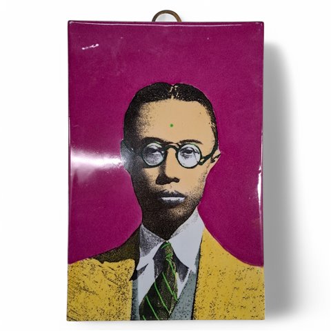 Danny's Fine Porcelain Home Decor Danny's Fine Porcelain portrait Pop Wall Plaquedecorative Wall Plaque Featuring Contemporary Portrait - CLOSEOUT SAMPLE SALE