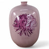 Danny's Fine Porcelain Home Decor Danny's Fine Porcelain Purple Chrysanthemum Vaserounded Blush Pink Vase Featuring A - CLOSEOUT SAMPLE SALE