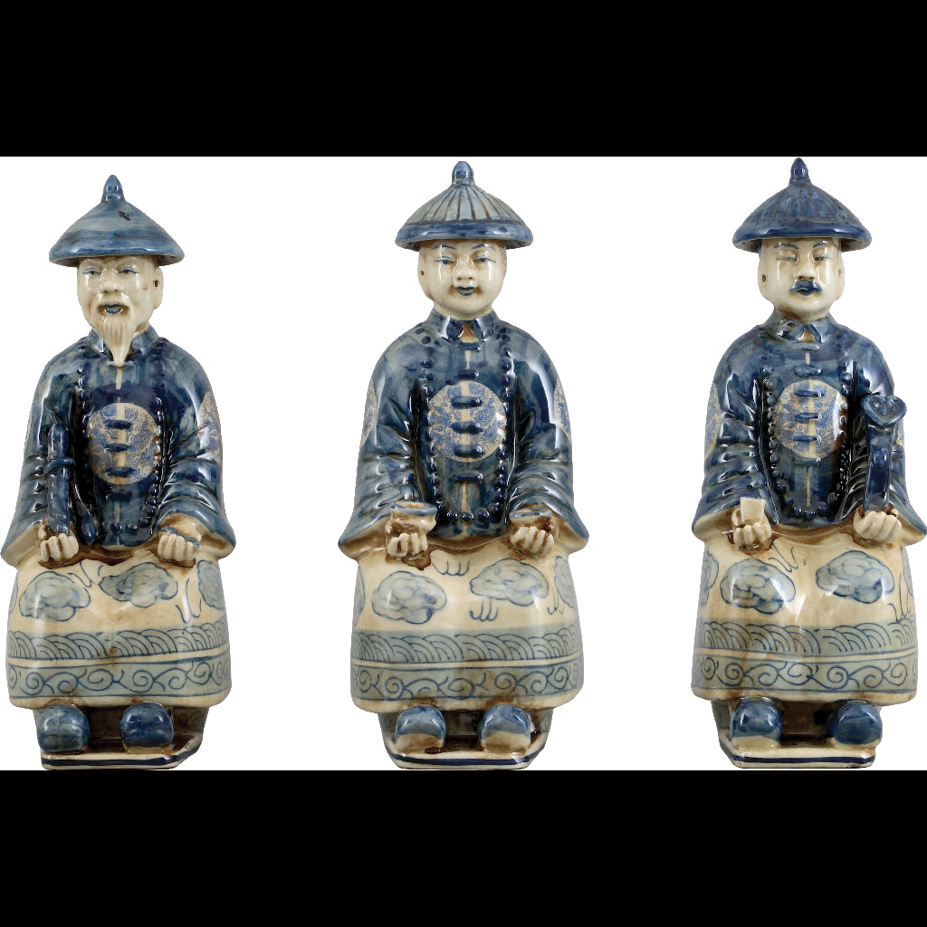 Danny's Fine Porcelain Home Decor Danny's Fine Porcelain Qing Royal Figure - Set Of 3 41188