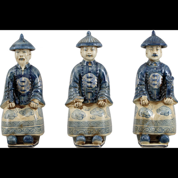 Danny's Fine Porcelain Home Decor Danny's Fine Porcelain Qing Royal Figure - Set Of 3 41188