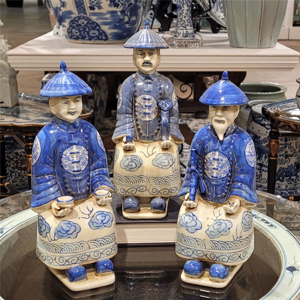Danny's Fine Porcelain Home Decor Danny's Fine Porcelain Qing Royal Figure - Set Of 3 41188