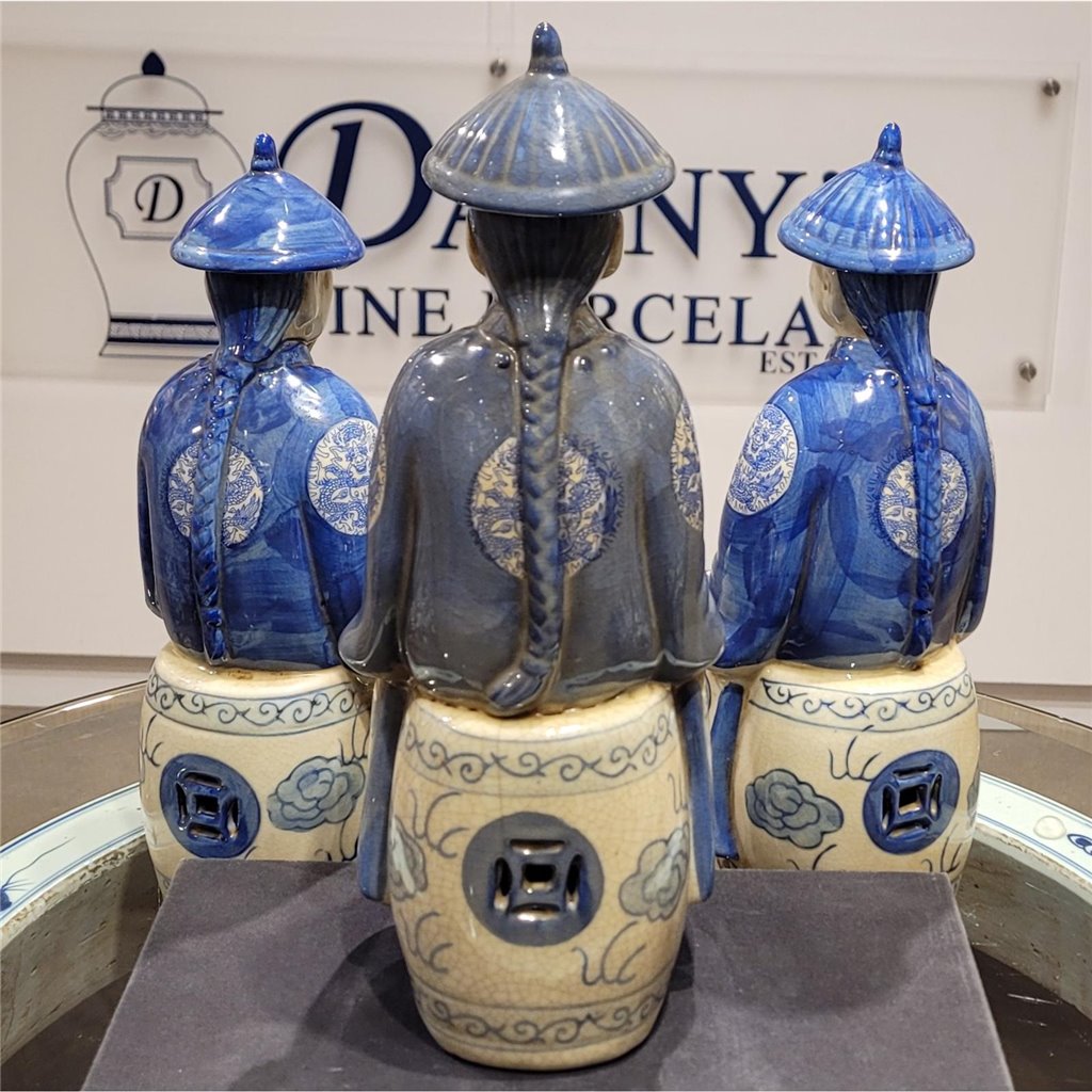 Danny's Fine Porcelain Home Decor Danny's Fine Porcelain Qing Royal Figure - Set Of 3 41188
