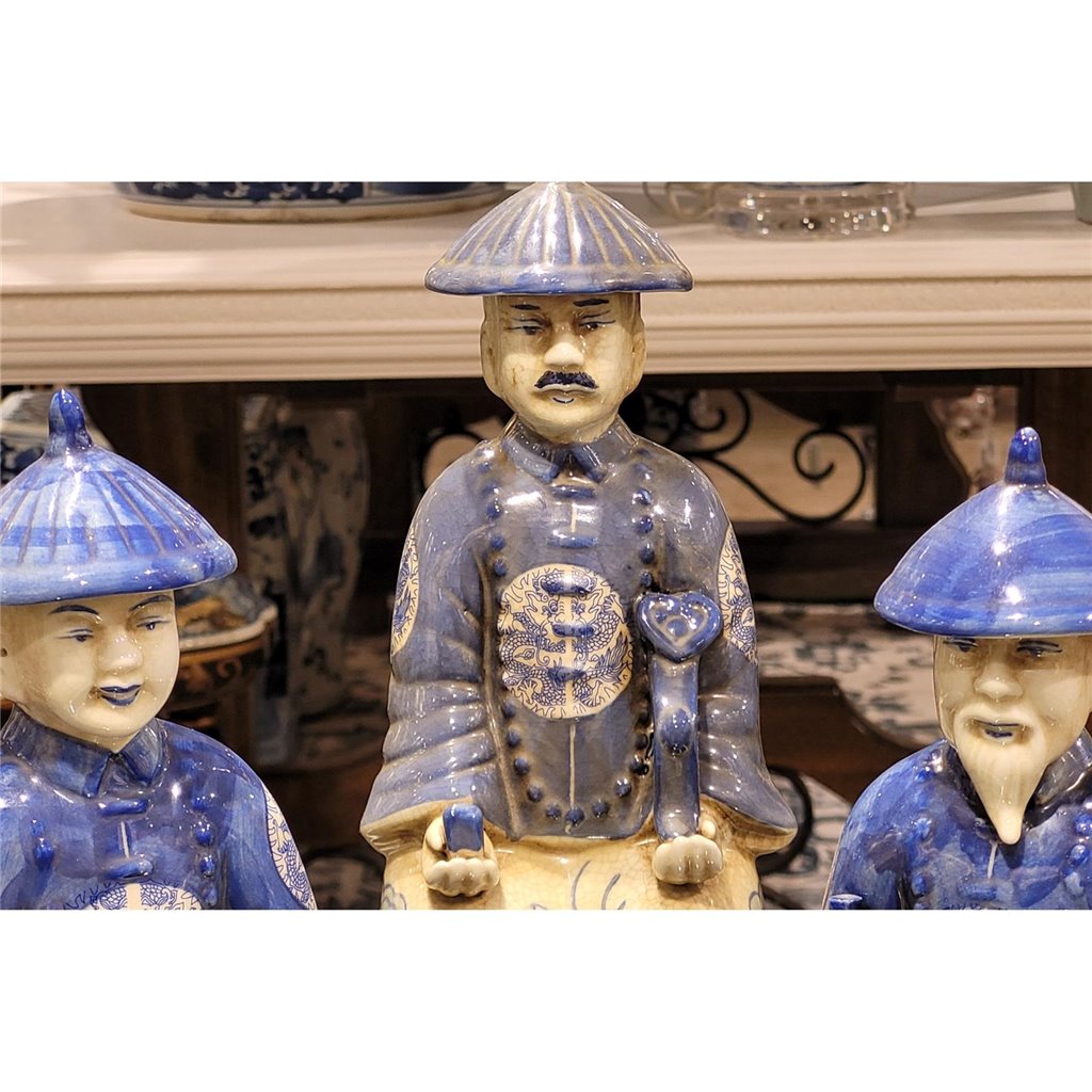 Danny's Fine Porcelain Home Decor Danny's Fine Porcelain Qing Royal Figure - Set Of 3 41188