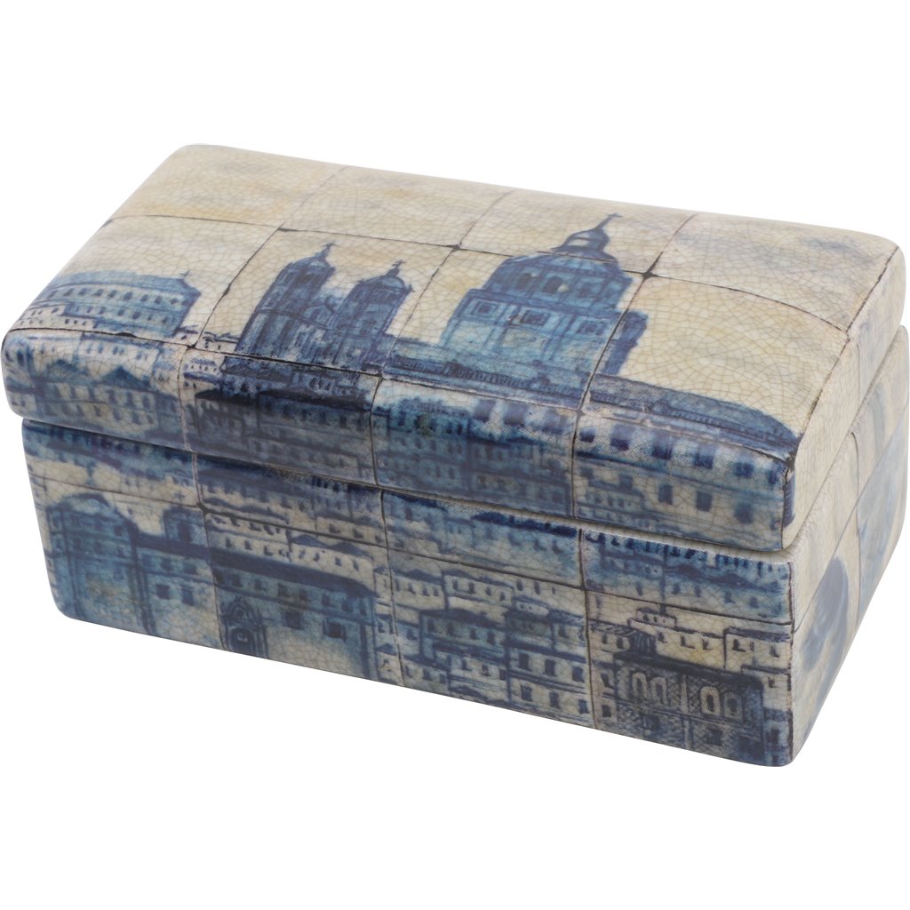 Danny's Fine Porcelain Home Decor Danny's Fine Porcelain Rectangular Box- Azure Village 60422