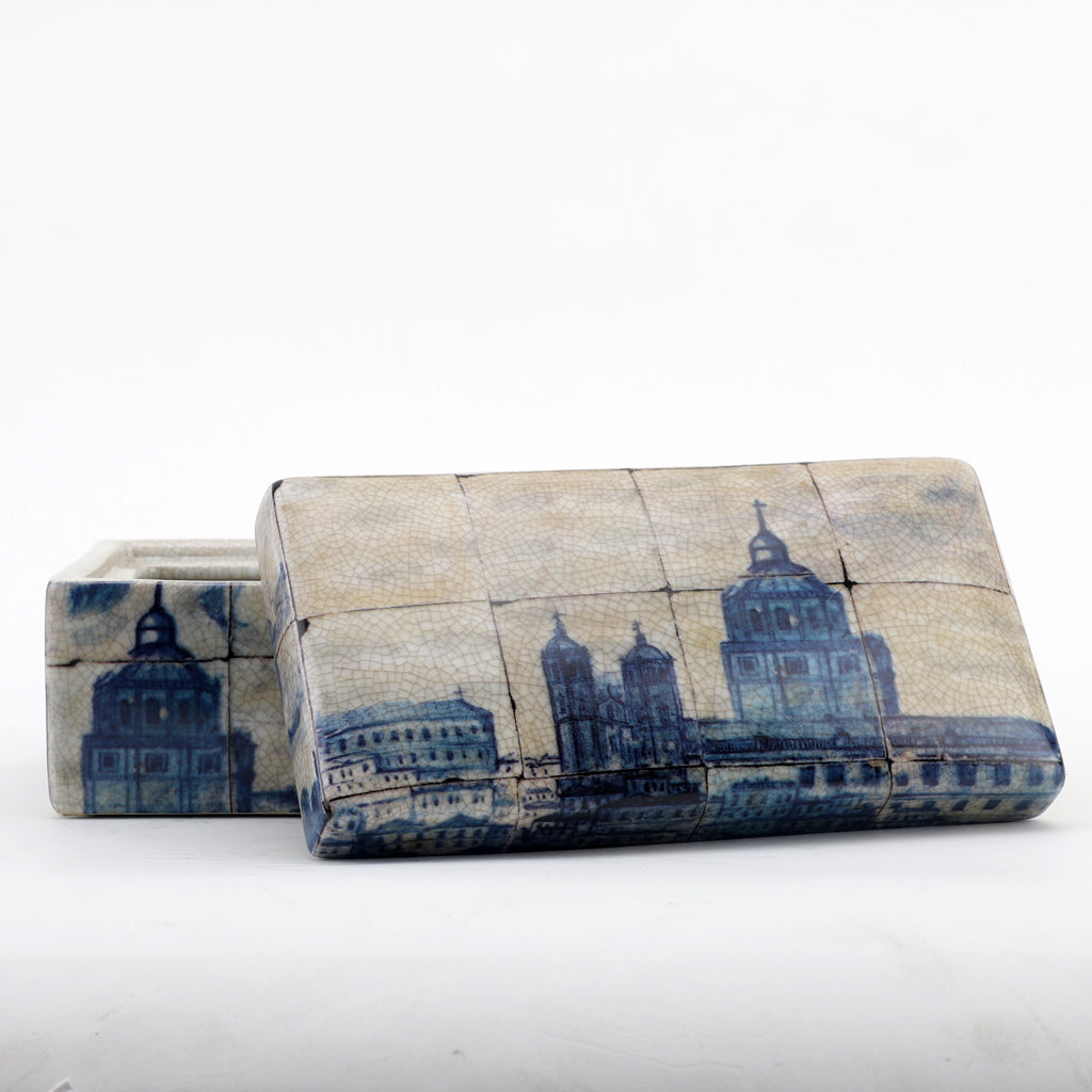 Danny's Fine Porcelain Home Decor Danny's Fine Porcelain Rectangular Box- Azure Village 60422