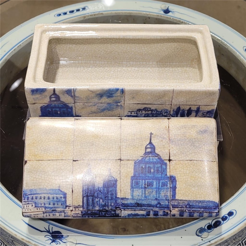 Danny's Fine Porcelain Home Decor Danny's Fine Porcelain Rectangular Box- Azure Village 60422