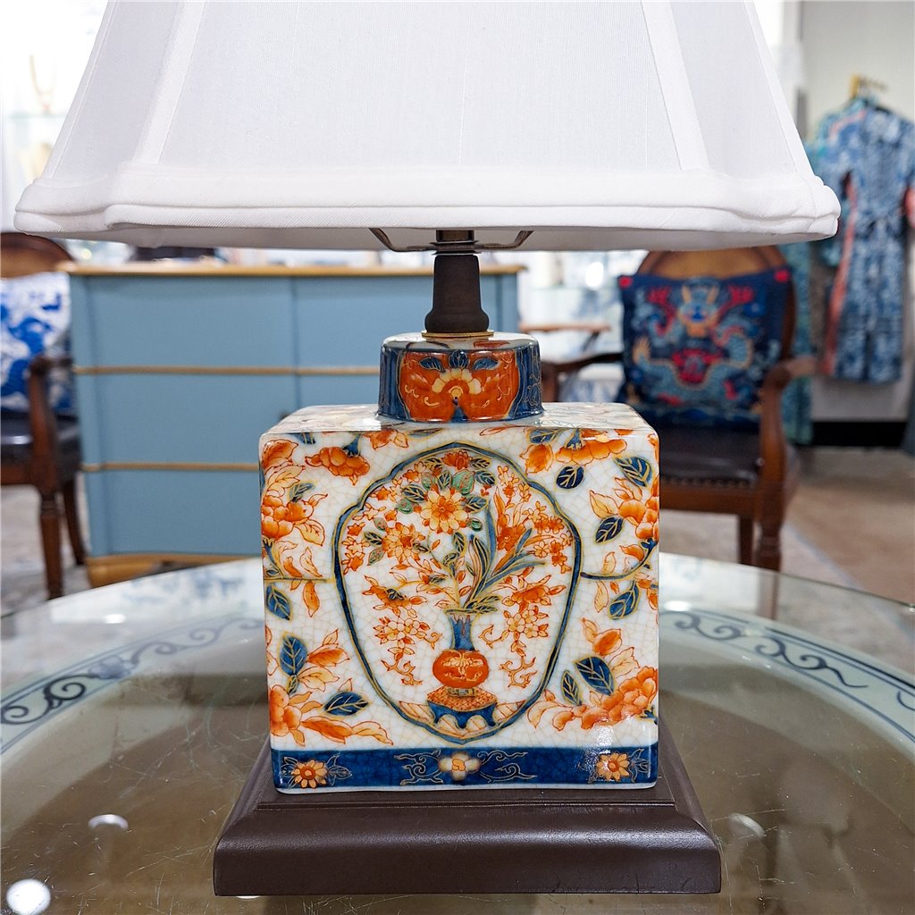 Danny's Fine Porcelain Lighting Danny's Fine Porcelain Rectangular Jar Lamp - Imari(312-10-Be) 14056-L