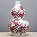 Danny's Fine Porcelain Home Decor Danny's Fine Porcelain Red and White Glazed Gourd Vase