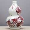 Danny's Fine Porcelain Home Decor Danny's Fine Porcelain Red and White Glazed Gourd Vase